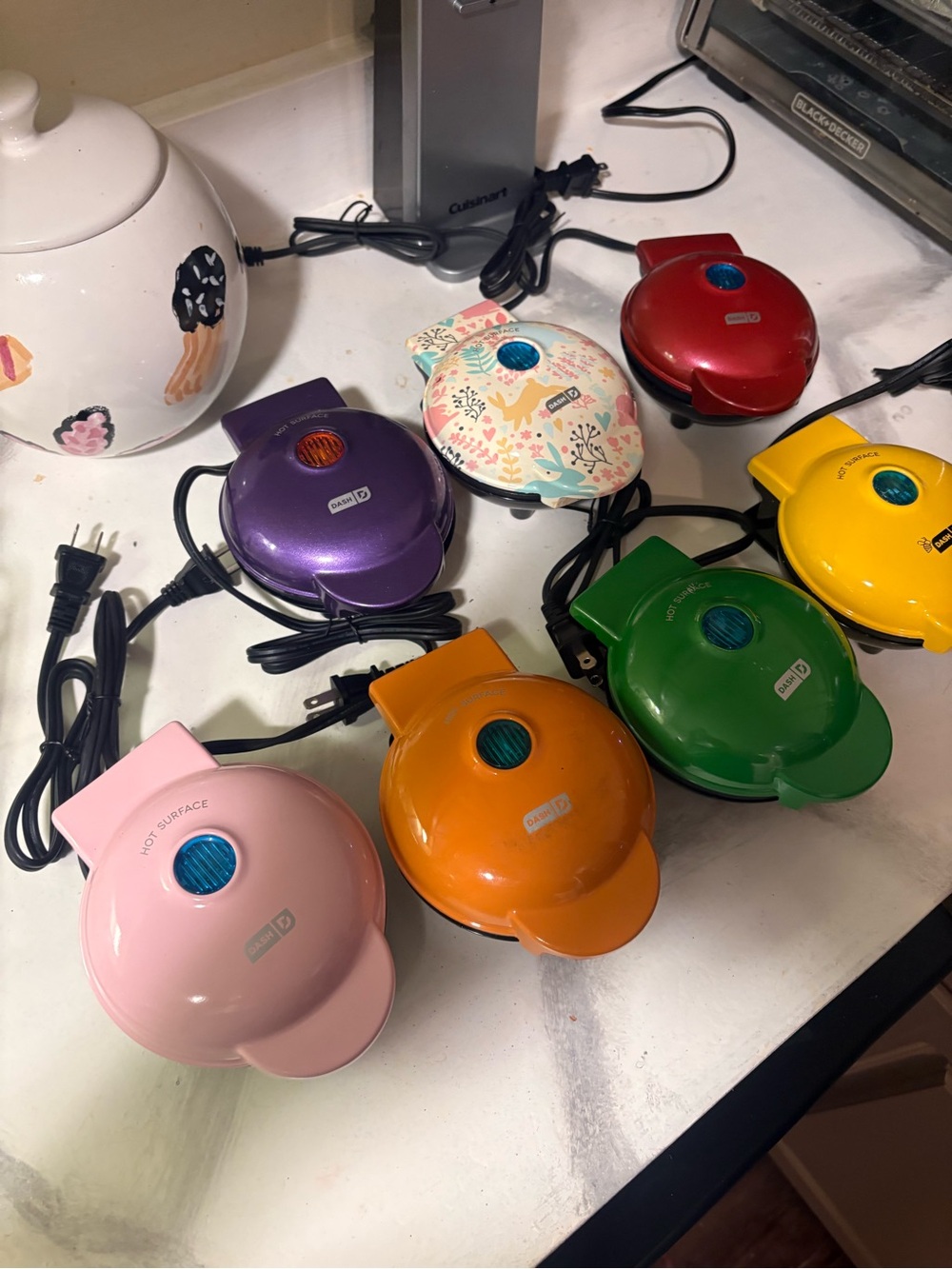 Dash Mini Electric Waffle/Pancake Makers - Assorted Colors